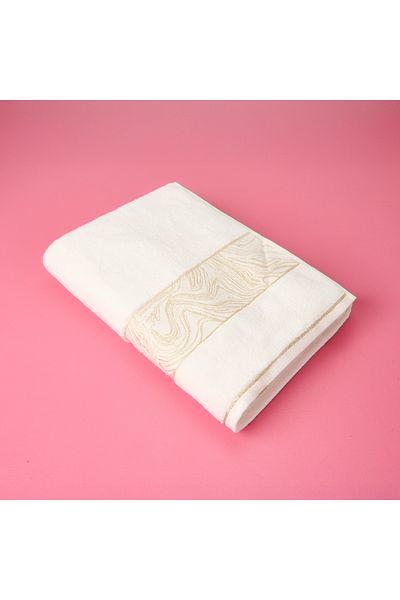 Evidea Soft Glitter Bath Towel - White - 90X150 cm