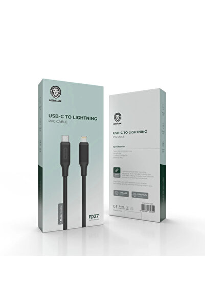 Green Lion كابل يو اس بي سي إلى لايتنينج بي في سي 1 متر بي دي 27 وات - أسود