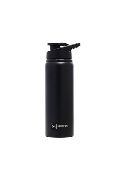 Hydrobrew Stainless Steel Sports Water Bottle - Black, 700ml