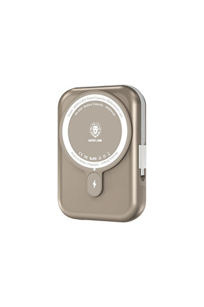 Green Lion باور بانك موناكو ماجسيف 10000 مللي أمبير - تيتانيوم ذهبي