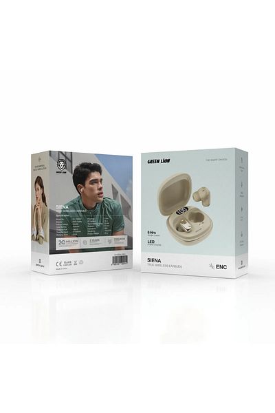 Green Lion Siena True Wireless Earbuds - Beige