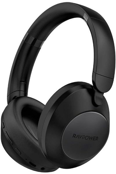 RavPower Over-Ear Wireless Stereo Headphones, ANC & ENC Noise Cancelling, 55H Battery Life, Foldable Design