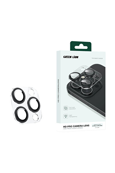 Green Lion عدسة كاميرا HD Pro لهاتف Ip15Pro/15Pro Max - أسود
