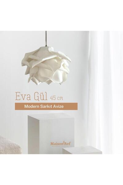Maison Avf Modern Eva Gül Beyaz Tasarım Sarkıt Avize 45 cm