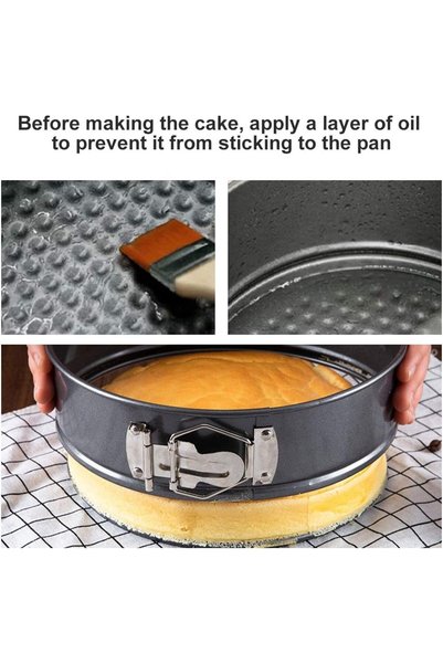 mastergold Springform Non-Stick Pan Round Free Base (24 × 7 cm), Cake Mold for Desserts and Cheesecake