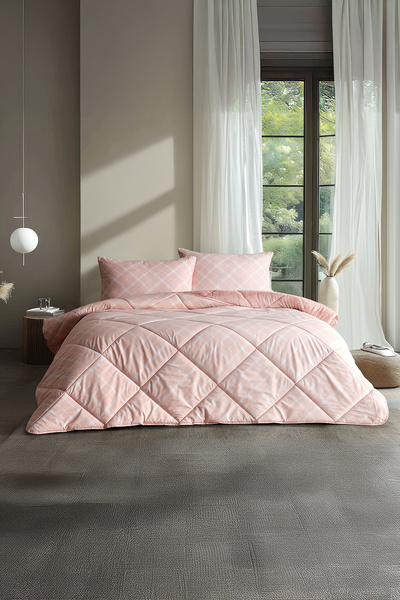 Doqu Home Dreamsoft Yorgan Seti Çift Kişilik Pudra
