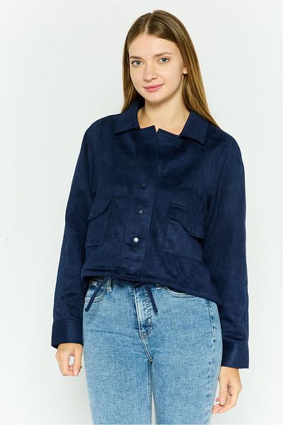 Bcbgeneration Women Plain Jacket Shirt, Navy