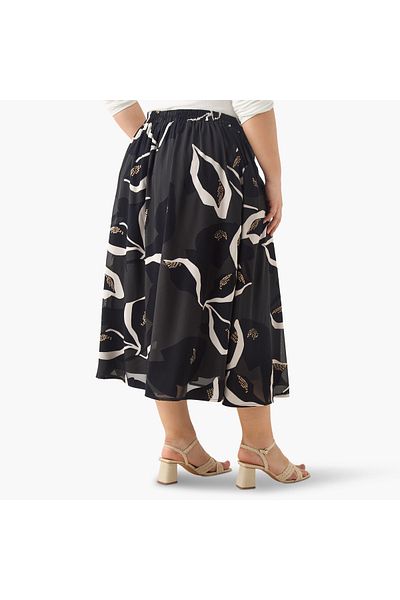 Ulla Popken SHEER BURN OUT  LAYERED SKIRT