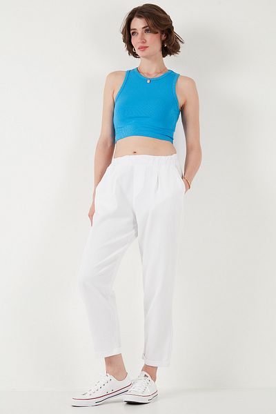 Lela Pantaloni slim cu picior cu tub cu talie normală PANTALONI 668YP5372