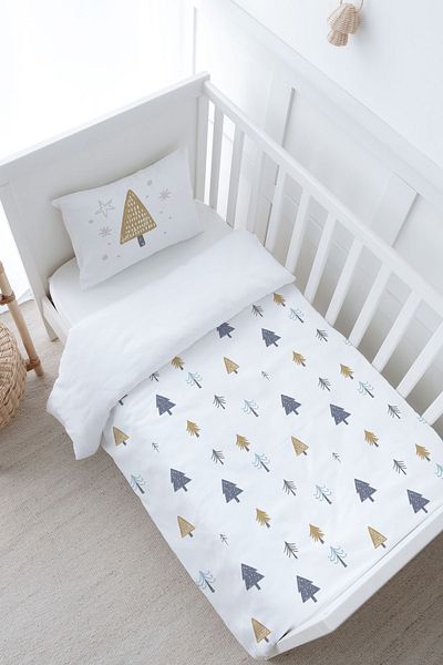 Tuğba Kuğu Baby Size Duvet Cover Set (100X150) - Iconic Series - Christmas Trees