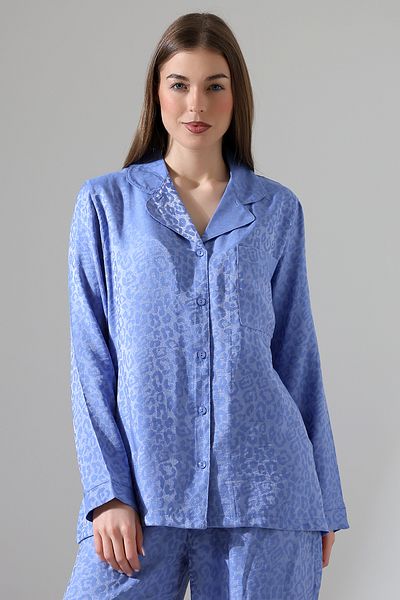 LİKAPA Set pijama cu mânecă lungă din jacquard din viscoză LİKAPASHOP