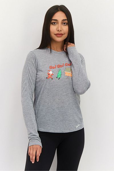 Brooks Women Sportswear Fit Long Sleeve Training Top, Grey