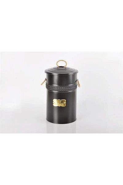 Evistro Metal 16 Liter Large Flour Pulses Bucket Black