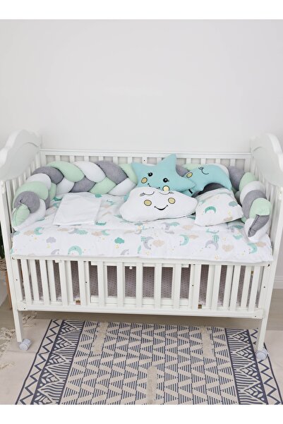 Fun Moment غطاء سرير أطفال مكون من 7 قطع مع أقسام حلزونية