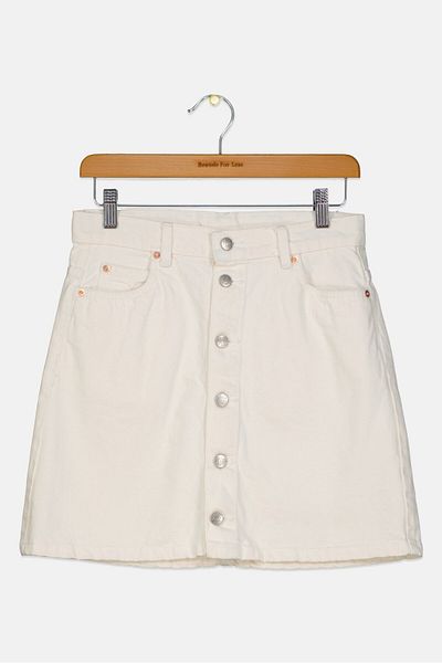 Cool Club Kids Girl Plain Denim Skirts, White