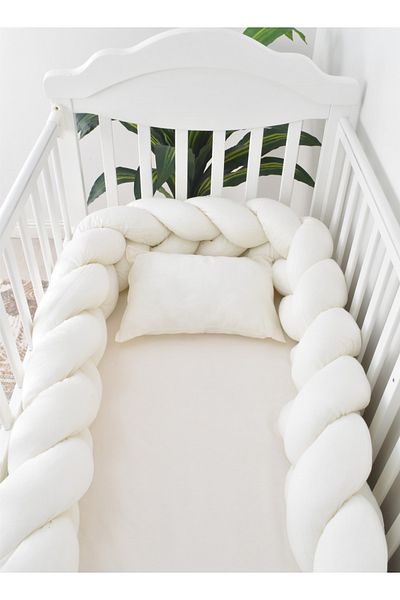 Fun Moment 7-piece baby cot bedspread with snail partitions
