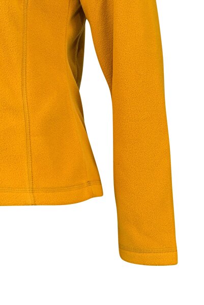 2AS Camila Kadın Yarım Fermuarlı İnce Polar Sweatshirt Hardal