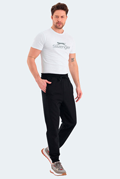 Slazenger NAVDEEP Erkek Cepli Dar Paça Siyah Eşofman Altı