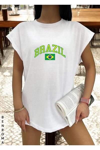 BENROMA 1 tricou este un cadou pentru achiziții de 6 și mai sus în coș - tricou fără mâneci imprimat