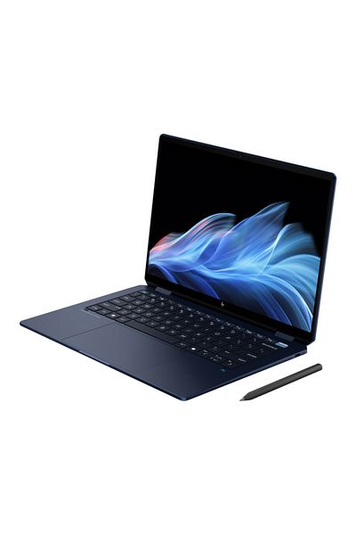 HP كمبيوتر محمول OmniBook Ultra Flip مقاس 14 بوصة ومعالج Intel® Core Ultra 7-256V وذاكرة وصول عشوائي سعة 16 جيجابايت ومحرك أقراص SSD سعة 1 تيرابايت، باللون الأزرق الجوي