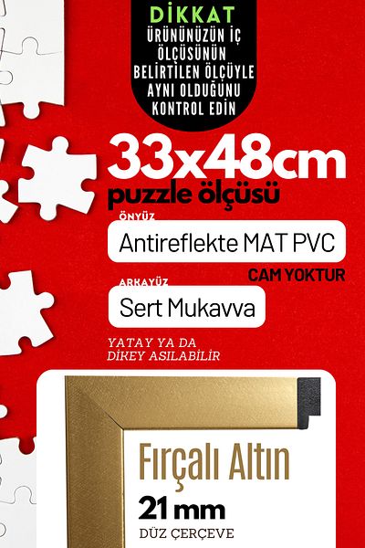 CreaWitch 21mm- 33X48 cm Antireflective Matte Pvc Li Photo 500 Pieces Puzzle Document Frame Horizontal Vertical 21Pcs