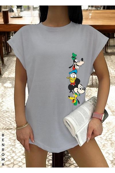 BENROMA 1 tricou este un cadou pentru achiziții de 6 și mai sus în coș - tricou fără mâneci imprimat