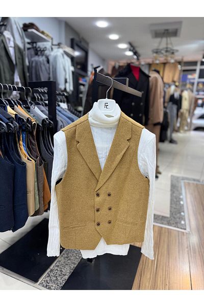 FMB Ticaret Italian Cut Premium Collarless Classic Vest