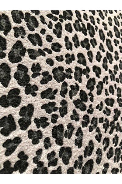 KumaşEvi Yapışkanlı Tüylü Leopar Kumaş- Ayakkabı, Çanta, Araç İçi Döşeme ve Hobi Ürünleri ( 21 x 30 cm )