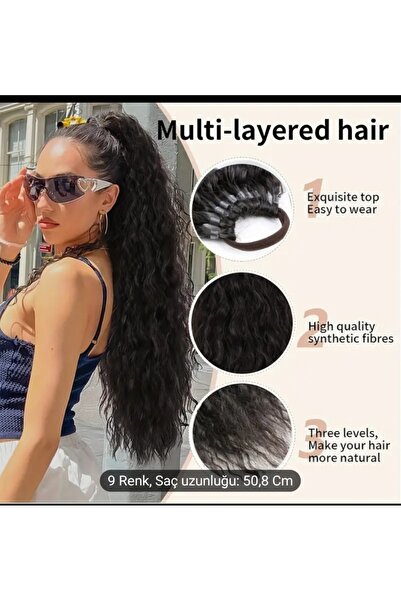Handmade Afro at kuyrugu saç düğün nişan özel gün saçı saç aksesuari