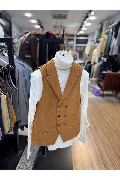 FMB Ticaret Italian Cut Premium Collarless Classic Vest