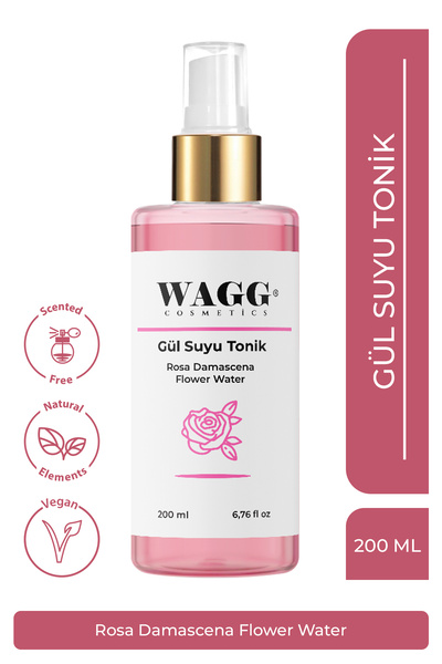 WAGG Cosmetics Doğal ve Saf Gül Suyu Gözenek Sıkılaştırıcı Aydınlatıcı Ve Arı...