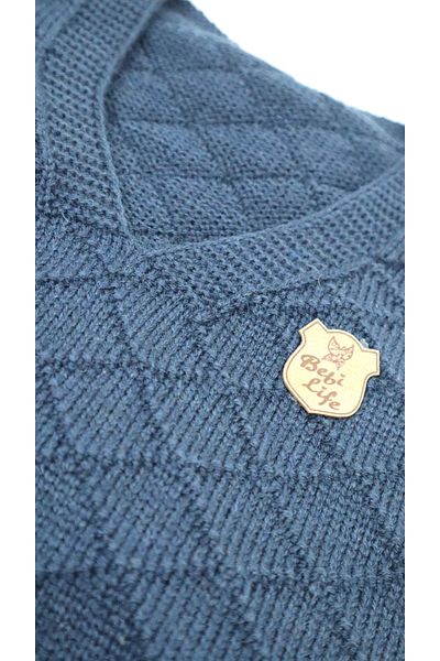 Vita Bella Luxe Navy Blue Baby Knitwear Sweater