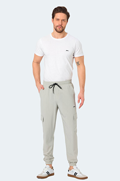 Slazenger NAPOLLA Erkek Cepli Dar Paça Gri Eşofman Altı