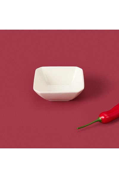 Paçi 7 cm White Cornered Sauce Bowl