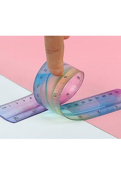 Glanart 20 cm Shatterproof Flexible Ruler Set 3 Pcs