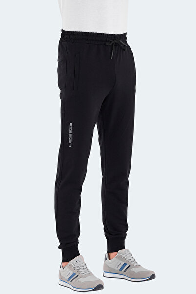 Slazenger OLYMPIC IN Erkek Cepli Siyah Eşofman Altı