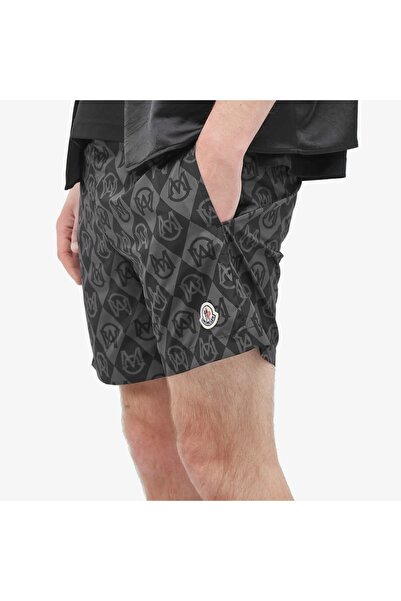 Moncler Monogram Swim Short in Black