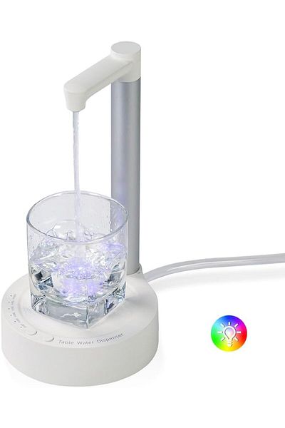 AWH Desktop Water Bottle Dispenser RGB Ambient Light, 7-Level Pumping, Portable 5 Gallon Dispenser