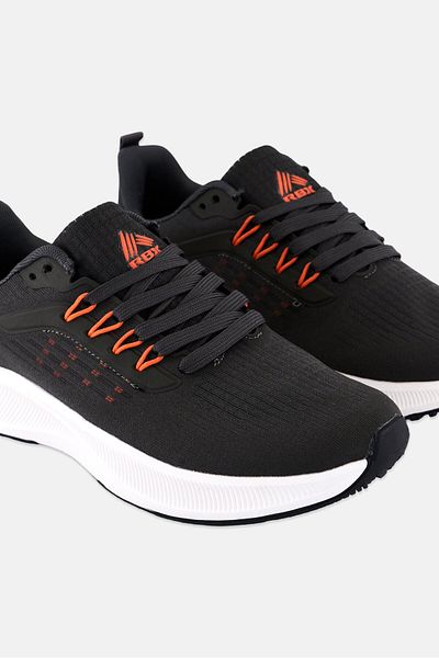 RBX Men Mesh Lightweight Lace Up Running Shoes, Dark Grey