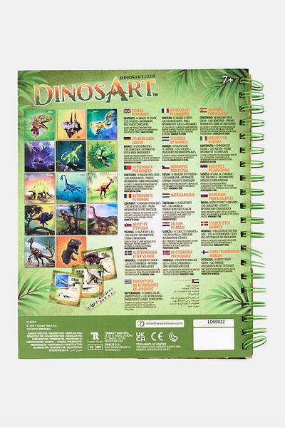 dinosart Creative Book Sticker by Number, Green