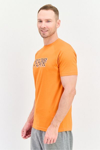 Puma Men Sportswear Fit Brand Logo Short Sleeves Outdoor T-Shirt, Orange