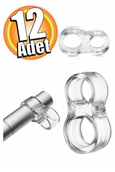 Genel Markalar Silikon Kapı Stoperi 12'li Duvar Koruma Aparatı Çarpma Önleyici Elastik Kapı Kolu Stoperi