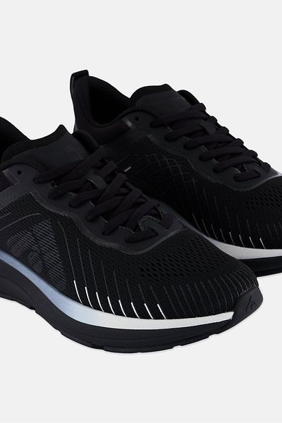Fitflop حذاء رياضي نسائي برباط للجري، أسود
