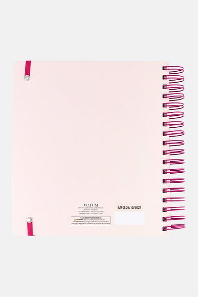 Votum Its The Little Things Inside Spiral Journal 2025, Pink