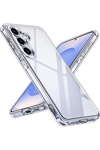 m.tk moveteck Samsung Galaxy S25 Kılıf Kamera Çıkıntılı Korumalı Renksiz Yumuşak Şeffaf Silikon Kapak
