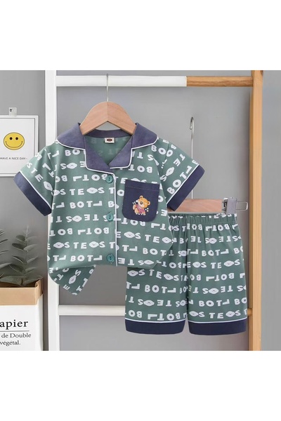 selvi wear First Quality 100% Cotton Children's Pajamas Set - Soft and Comfor...