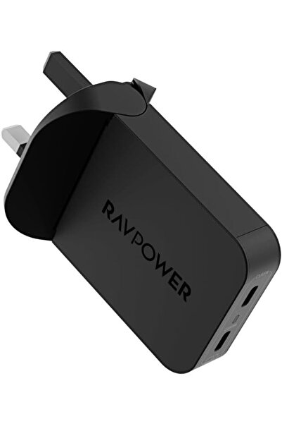 RavPower Pioneer 65W 2-Port Wall Charger, GaN 5.0, Foldable & Super Slim Desi...