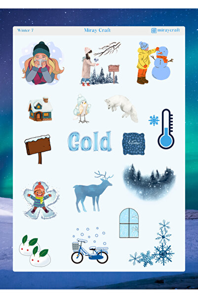 MirayDesign AUTOCOLANT TEMATIC DE IARNĂ 12*17 CM