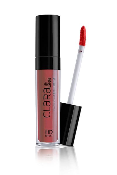 Clara Line Lipcream Matte Kiss Proof HD Effect 411 Red Love