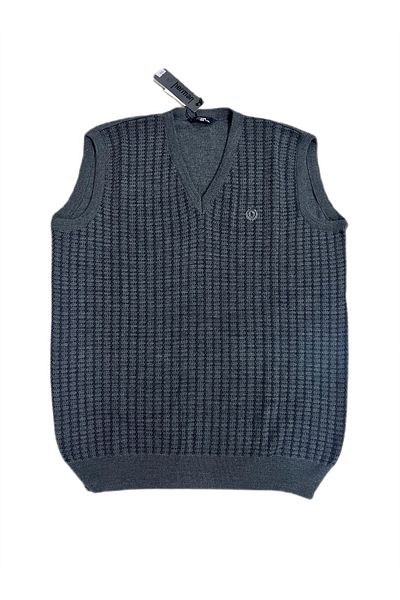 SÜVARİ Herman Comfortable Fit Armor Patterned Quality V-Neck Wool Insignia